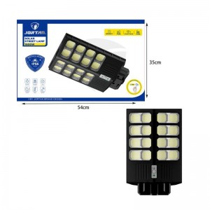 Jortan Led Αδιάβροχο Ηλιακό Φωτιστικό Δρόμου 1600W με Ανιχνευτή