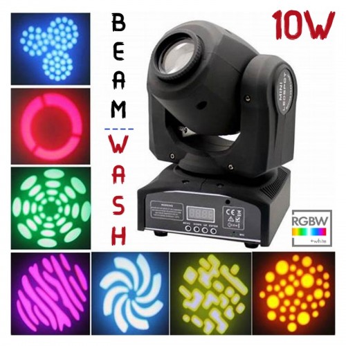 ΕΠΑΓΓΕΛΜΑΤΙΚΑ ROBOT LED BEAM WASH 10W DMX ΓΙΑ CLUB-CAFE-DJ