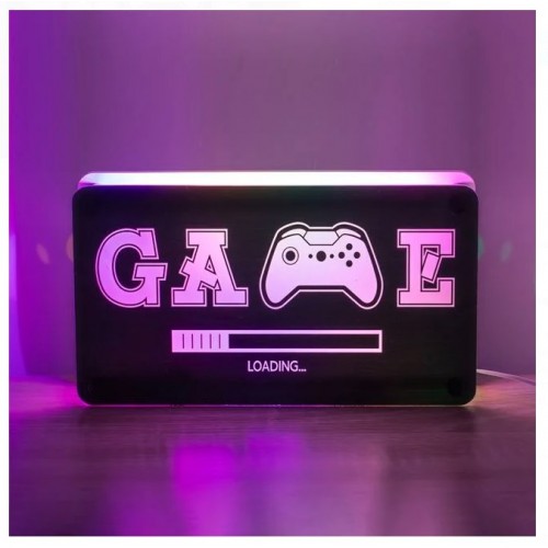 Πάνελ με LED Neon Πολύχρωμο "GAME Loading" 23x13cm