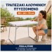 Τραπεζάκι Αλουμινίου Πτυσσόμενο Εργασίας-Κάμπιγκ 80x60x70cm 