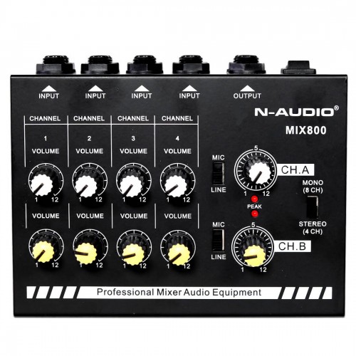 MIX800 ΜΙΝΙ MIKTHΣ-ΚΟΝΣΟΛΑ Ν-AUDIO 4 STEREO - 8 MONO