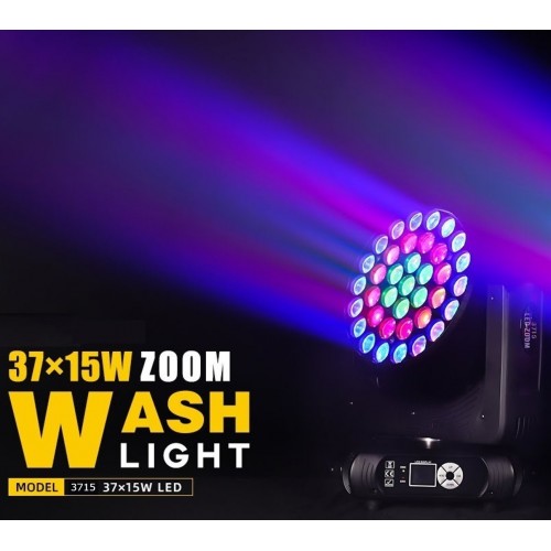 3715 LED ZOOM WASH MOVING HEAD  37x15W RGBW DMX/AUTO/MUSIC