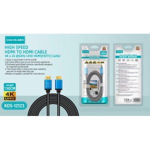  HDMI-HDMI ΚΑΛΩΔΙΟ ΠΡΟΣΑΡΜΟΓΕΑ ΒΙΝΤΕΟ 4K-1.5Μ