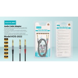 ΚΑΛΩΔΙΟ ΗΧΟΥ 6.35ΜΜ ΣΕ 2×6.35MM TS 1.5M