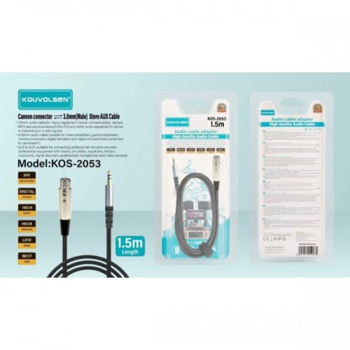 ΚΑΛΩΔΙΟ ΗΧΟΥ 3.5ΜΜ ΣΕ CONNON CONNECTOR 1M