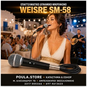 Επαγγελματικό Δυναμικό Μικρόφωνο - WEISRE SM-58