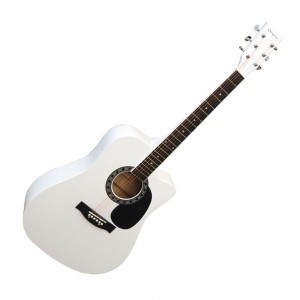 Ακουστική Λευκή Κιθάρα Cherry Stone 801C Cutaway