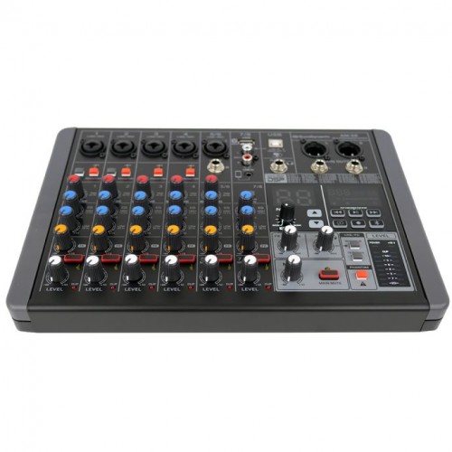 AMS-8 Μίκτης 8 Καναλιών / 99Εφέ / Usb/Mp3-Bluetooth-Εγγραφή/usb