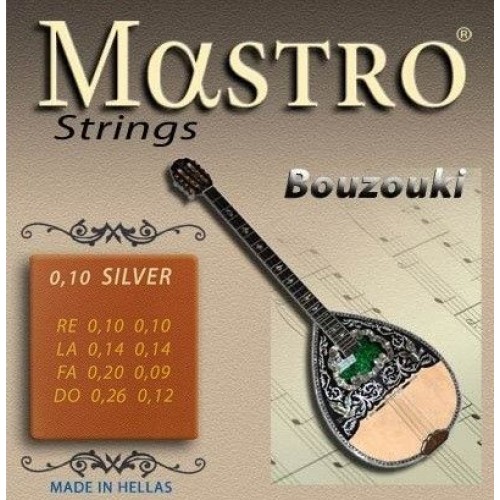 MASTRO SILVER 010 ΧΟΡΔΕΣ ΣΕΤ ΜΠΟΥΖΟΥΚΙΟΥ 8ΧΟΡΔΟ