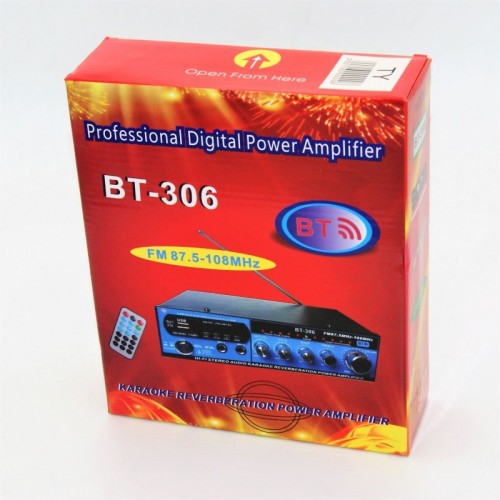BT-306 Ενισχυτής Ήχου karaoke 200W BT-USB