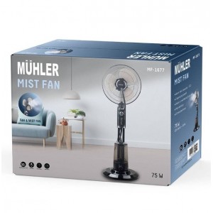 Ανεμιστήρας Υδρονέφωσης 75W Διαμέτρου 41cm-Τηλεχειριστήριο Muhler MF-1609RC