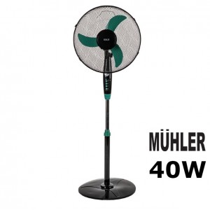 Ανεμιστήρας Muhler FM-1650 40W-3 ταχύτητες 41cm μαύρος-πράσινος