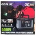 Επαγγελματική Φορητή Συσκευή ρεύματος Λιθίου 500W GD-8002 με πάνελ 18V/60W