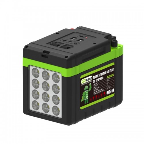 Φορητή Ηλιακή μπαταρία αποθήκευσης Gdsuper 12v 15ah Gd-1215