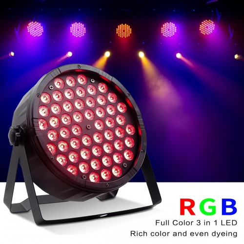 Par Light 60 LED Flat Slim RGB Stage Wash Lights 180W