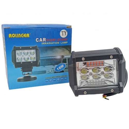 LED ΠΡΟΒΟΛΑΚΙ 18W ΜΕ ΚΟΚΚΙΝΟ/ΜΠΛΕ VOL-S3018