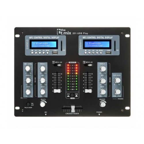201 DJ ΜΙΚΤΗΣ ΜΕ 2 ΚΑΝΑΛΙΑ ΜΕ USB / SD / Bluetooth Player