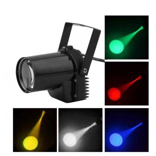 Mini Spotlight Stage Light Κανονάκι με δέσμη για disco μπάλα 5W