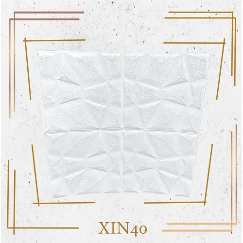 Ηχοαπορροφητικό Αφρώδες Λευκά Αυτοκόλλητα πάνελ 70x70cm XIN40