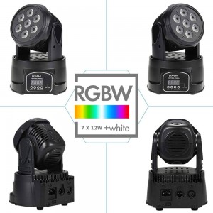 Επαγγελματικό Ρομποτικό LED RGBW Φωτορυθμικό 7 x 12 LED 