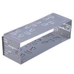 1 DIN Μεταλλικό βάση αυτοκινήτου ραδιοφώνου ασημί