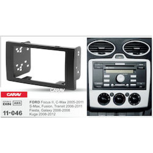 ΠΛΑΙΣΙΟ ΠΡΟΣΘΗΚΗ ΠΡΟΣΟΨΗ RC/D Ford Focus C-Max Fiesta Fusion Transit S-Max Galaxi Kuga 2DIN μαύρο