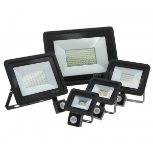 Προβολέας Mαύρος με αισθητήρα κίνησης LED 10W IP66