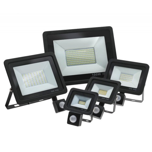 Προβολέας Mαύρος με αισθητήρα κίνησης LED 10W IP66