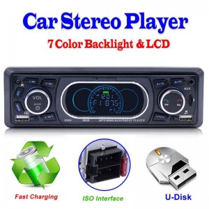 KONTER Ηχοσύστημα αυτοκινήτου (Bluetooth/MP3/2 θύρες USB/Τηλεχειριστήριο)