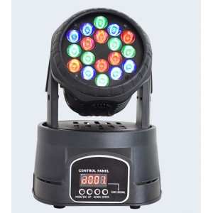 ΦΩΤΙΣΤΙΚΟ ΡΟΜΠΟΤΙΚΗ ΚΕΦΑΛΗ 18x3W LED SPOT DMX RGB