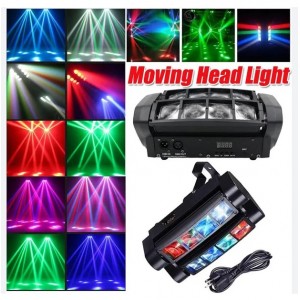 Φωτορυθμικό Mini Spider Light Κινούμενη Κεφαλή 180° 8x3W DMX512