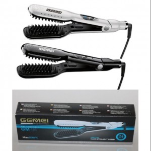Ισιωτική μαλλιών με Bούρτσα και Kεραμικές πλάκες Gemei - GM-418