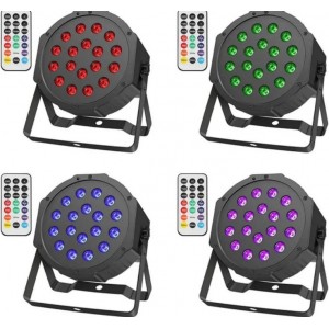dj Πακέτο με 4x18Led Spot Ασύρματα και με κονσόλα DMX