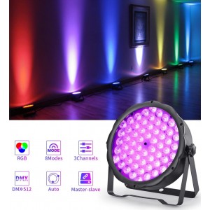 Spot Stage Lights 60 LED DJ Slim Party RGB 3-in-1