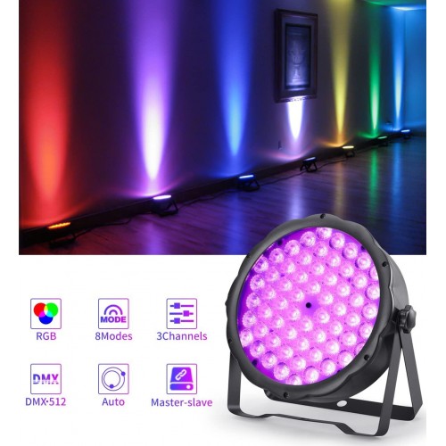 Spot Stage Lights 60 LED DJ Slim Party RGB 3-in-1 Spot Stage Lights 60 LED DJ Slim Party RGB 3-in-1