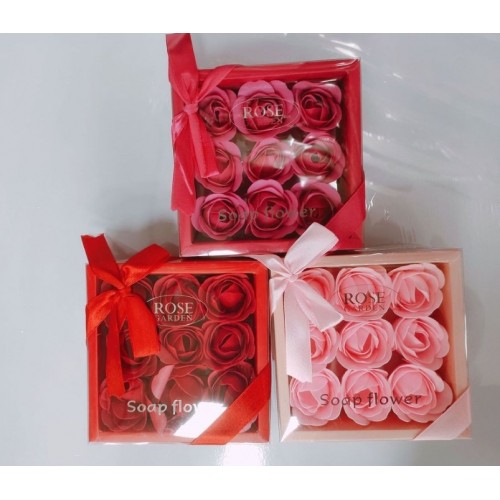Σετ τεχνητά 6 λουλούδια κουτί δώρου Τριαντάφυλλα Αρωματισμένα