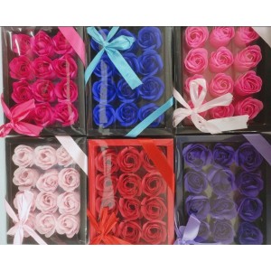 Σετ τεχνητά 12 λουλούδια κουτί δώρου Τριαντάφυλλα Αρωματισμένα