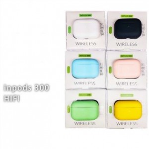 Ασύρματα Ακουστικά inPods 300 Bluetooth 5.1 Wireless Touch Λευκό-Ροζ