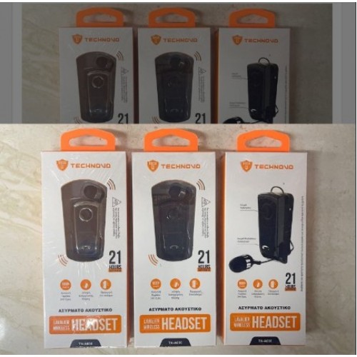 Ασύρματο ακουστικό Bluetooth Handsfree TN-A036 Technovo 21ώρες λειτουργία Ασύρματο ακουστικό Bluetooth Handsfree TN-A036 Technovo 21ώρες λειτουργία