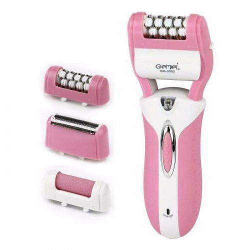 Gemei GM-3052 Ασύρματο αποτριχωτικό (ροζ) 3 σε 1