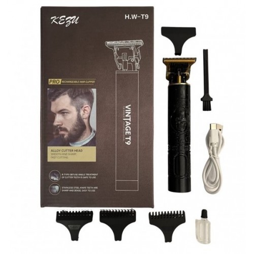 Επαγγελματική επαναφορτιζόμενη κουρευτική μηχανή HW-T9 Vintage