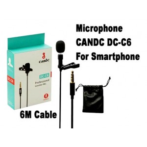 Candc DC-C6 Επαγγελματικό μικρόφωνο Lavalier για smartphone- βιντεοκάμερες